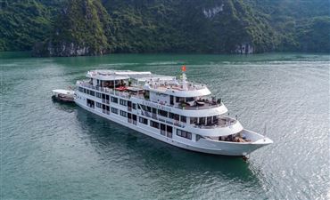 DU THUYỀN 5* ATHENA LUXURY | Tour du thuyền 2 ngày 1 đêm Vịnh Hạ Long - Hang Sửng Sốt - Đảo Titop, miễn phí chèo kayak 