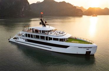 DU THUYỀN 5* HERA LUXURY | Tour du thuyền Vịnh Hạ Long - Vịnh Lan Hạ trong ngày cao cấp, free kayak ( thăm Vịnh 11h00 - 18h00) 