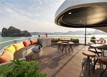 DU THUYỀN AMETHYST  | Tour du thuyền Hạ Long 5* trong ngày, miễn phí chèo kayak ( Bến Tuần Châu, thăm Vịnh 10h30 - 18h00 )