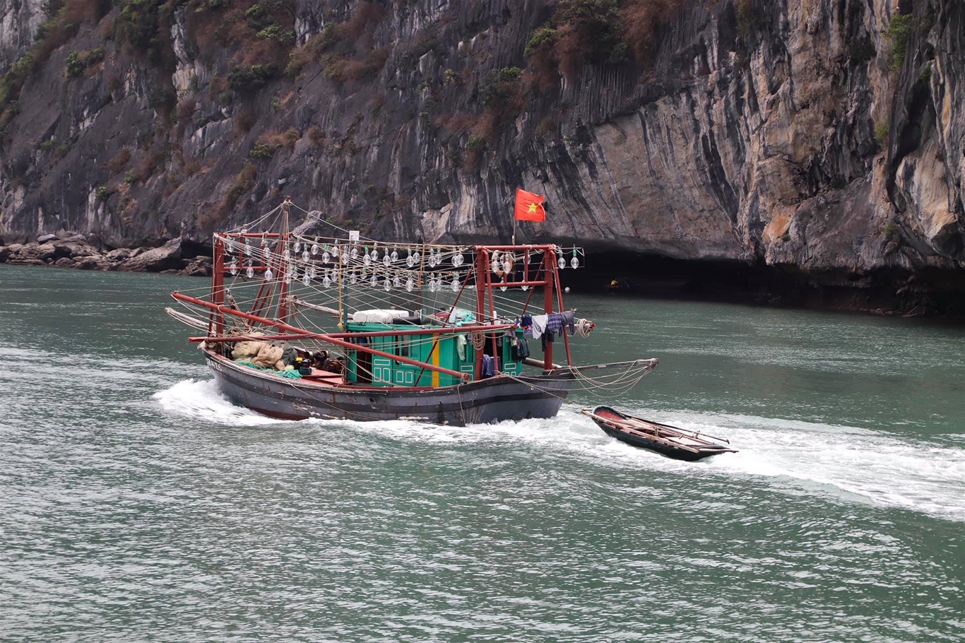 Tàu đánh bắt cá của ngư dân Hạ Long